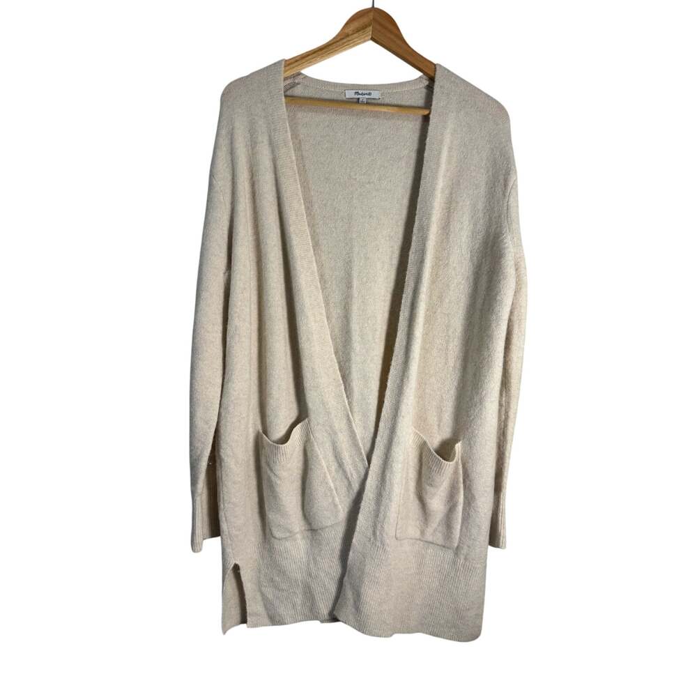 Madewell Alpaca Merino Wool Neutral Cream Cardigan Small